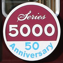 阪急5000系車両誕生50周年ヘッドマーク（5050側）
